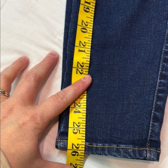 Lucky Brand Women's Skinny Fit Ankle Jeans in Dark Blue Wash - Picture 9 of 10